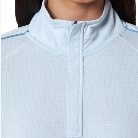 NEW Mondetta Quarter-Zip Pullover Long Sleeve Active Thumbhole Sport Top Shirt - Picture 3 of 4